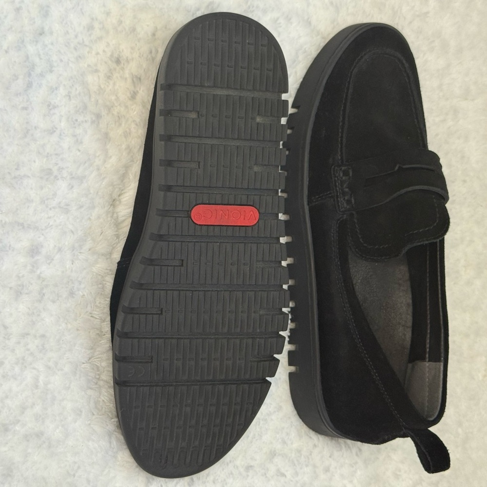 Vionic Uptown Black Suede Loafers Sz 8 - Picture 6 of 12